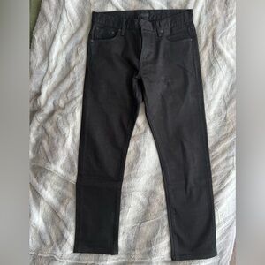 (Like new) Uniqlo Black Men's Slim fit Straight leg Jeans